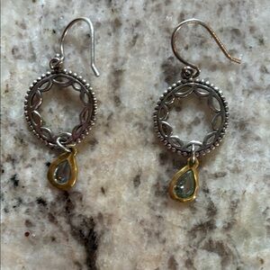 Silpada Silver and Gold Teardrop Earrings